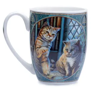 Tazza in porcellana lisa parker gatto purrlock holmes Puckator image-3