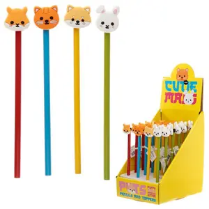 Pencil with decorative pvc tip animals Puckator Adoramals image-1