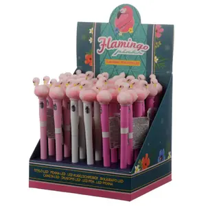 Bolígrafo LED de mina fina - flamenco rosa Puckator image-2