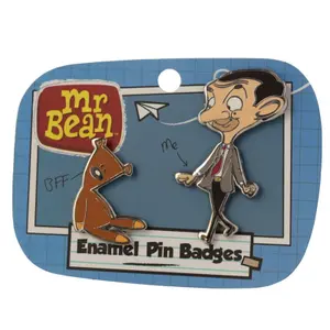 Spille smaltate per badge Puckator Mr Bean & Ourson (x2) image-0