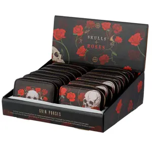 Astuccio Puckator Skulls and Roses Wallet Purse image-0