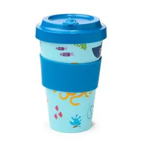 Kubek podróżny 400 ml z tworzywa sztucznego z recyklingu RPET Splosh Życie Morskie Puckator image-1