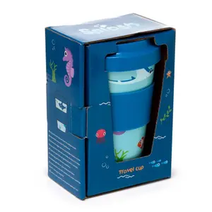 Kubek podróżny 400 ml z tworzywa sztucznego z recyklingu RPET Splosh Życie Morskie Puckator image-2