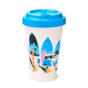 Mug de Voyage Puckator Volkswagen Van Bus Combi VW T1 The Waves are Calling image-0