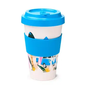 Mug de Voyage Puckator Volkswagen Van Bus Combi VW T1 The Waves are Calling image-1