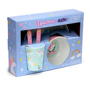Porcelænssæt i plast til børn Puckator Unicorn Magic image-5