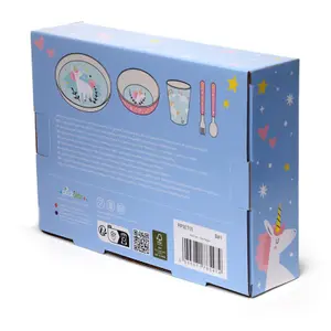 Porcelænssæt i plast til børn Puckator Unicorn Magic image-6
