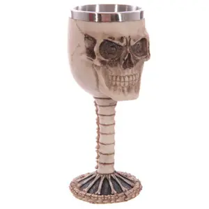 Decorative object skull &amp; spine chalice Puckator image-0