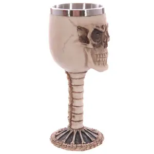 Decorative object skull &amp; spine chalice Puckator image-1