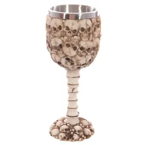 Decorative object multi-skull chalice &amp; spine Puckator image-1
