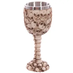 Decorative object multi-skull chalice &amp; spine Puckator image-2