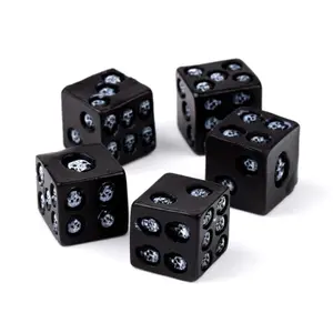 Skull-shaped 6-sided foam dice Puckator (x5) image-2