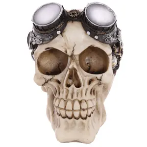 Decorative skull with steampunk glasses Puckator image-0