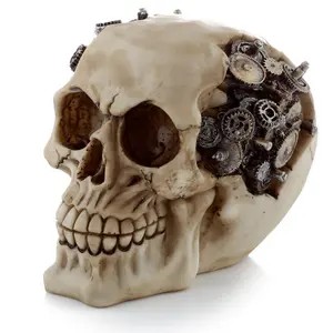 Skull decoration metal gears Puckator Steam Punk image-0