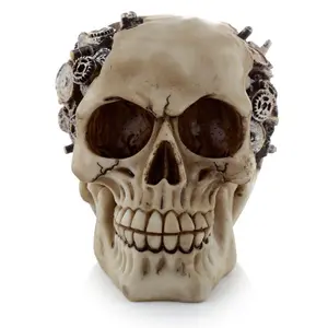 Skull decoration metal gears Puckator Steam Punk image-1