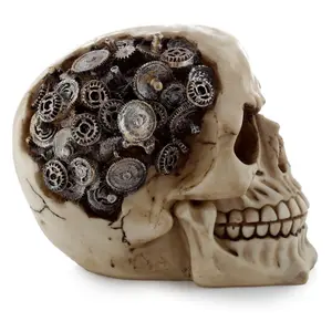 Skull decoration metal gears Puckator Steam Punk image-2
