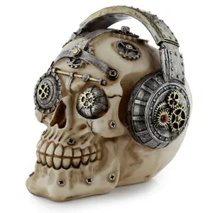 Skull decoration headphones Puckator Steam Punk image-0