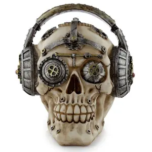 Skull decoration headphones Puckator Steam Punk image-1