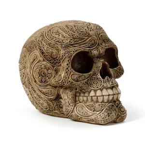 Decorative skull with carved damask effect Puckator image-0