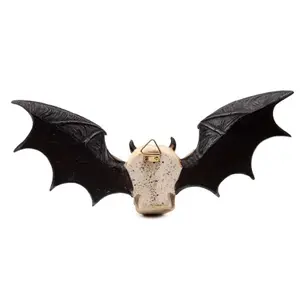 Decorative object decorative plate bat devil skull Puckator image-1