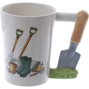 Taza de cerámica con mango de paleta Puckator image-0