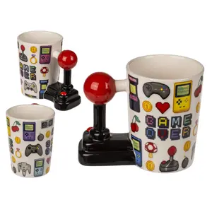 Taza con asa decorada game over video game joystick &amp; pixels Puckator image-1