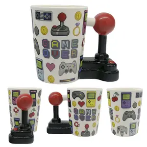Taza con asa decorada game over video game joystick &amp; pixels Puckator image-2
