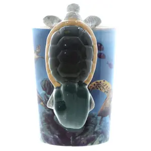 Tazza con manico decorato Tortue Animal Marin et Mer & Vie Marine Puckator image-2