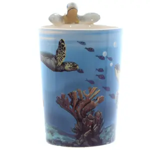 Tazza con manico decorato Tortue Animal Marin et Mer & Vie Marine Puckator image-4