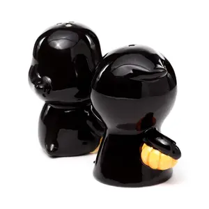 Saliera e pepiera in ceramica Puckator Squelette Skull Boy image-1