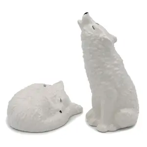 Set di sali e pepiere in ceramica Puckator White Wolf image-0