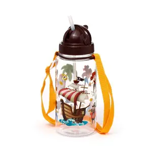 Botella de plástico reforzada Jolly Rogers pirata para niño Puckator image-0