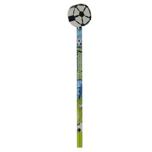 Crayon avec Embout Gomme Football Puckator image-1