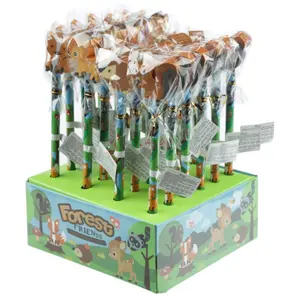 Pastello con Punta Gomma Animali della Foresta Puckator image-1