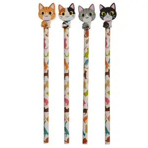 Buntstift mit Radiergummi Katze Puckator image-1