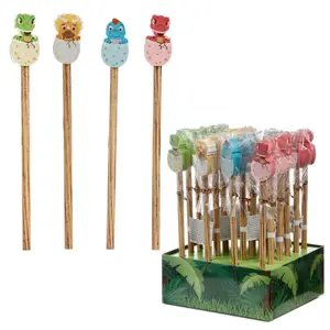Dinosaur Egg Rubber Tip Pencil Puckator image-1