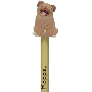 Matita con punta decorativa in pvc cane carlino Puckator Mopps image-3