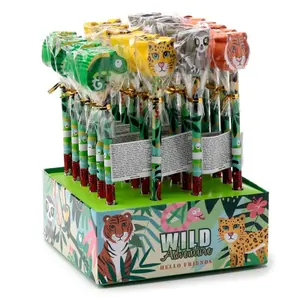 Buntstift mit Wildtieren und Radierer Puckator image-0