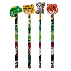 Buntstift mit Wildtieren und Radierer Puckator image-1