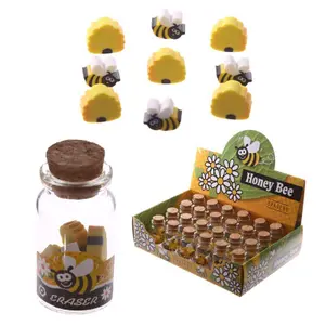 Tarro de gomas de borrar mini abejas Puckator image-0