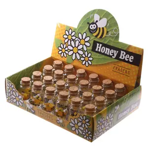 Tarro de gomas de borrar mini abejas Puckator image-3