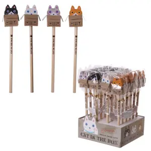 Buntstift mit Katzenradierer in der Box Puckator image-0