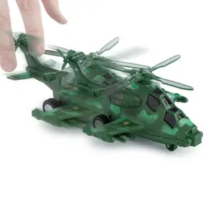 Friction mechanism toy flashing helicopter Puckator image-2