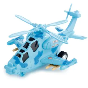 Friction mechanism toy flashing helicopter Puckator image-3
