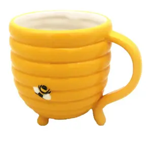 Keramiktasse in umgekehrter Bienenstockform Puckator image-0