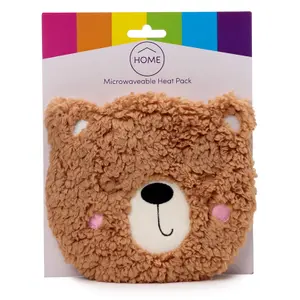 Lavendelknuffel-hittepitkussen voor de magnetron, rond teddybeer Puckator image-0