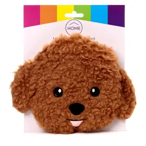 Microwavable fluffy lavender hot-water bottle - cavapoo head Puckator image-3