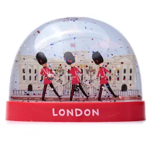 Schneekugel oder Wasserball mit London-Icons, rote Telefonzelle Puckator image-0