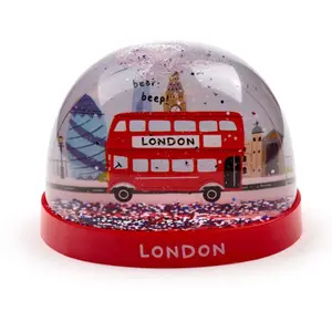 Große Schneekugel Souvenir von London Londoner Bus Puckator image-0