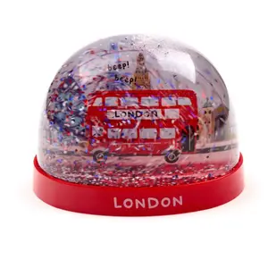 Große Schneekugel Souvenir von London Londoner Bus Puckator image-1